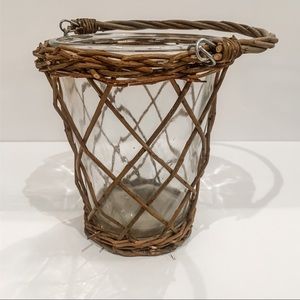 Willow Wrapped Vase with Handle